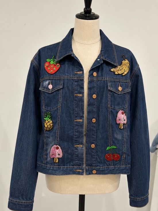 Glamorous Jackets & Blazers - Glamorous Blue Denim Jacket with Contrast Stitching